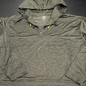 Title Nine Break A Sweat 1/2 Zip Green Heathered Hoodie